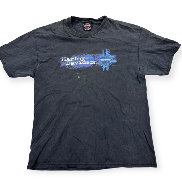 Vintage 90s Harley Davidson T-Shirt Mens XL Black Hamilton Ontario Faded - Picture 1 of 8